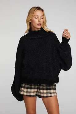 Clearance Chaser Brand Chenille Sweater Knit Turtleneck