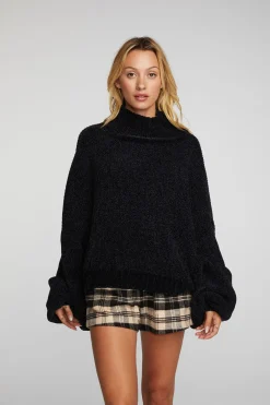 Clearance Chaser Brand Chenille Sweater Knit Turtleneck