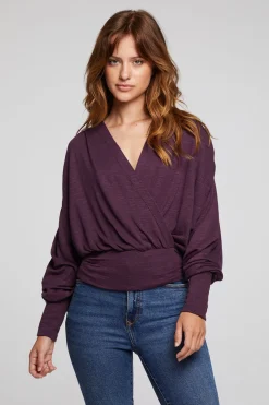 Cheap Chaser Brand City Plum Perfect Blouse