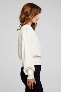 New Chaser Brand City Starry White Blouse