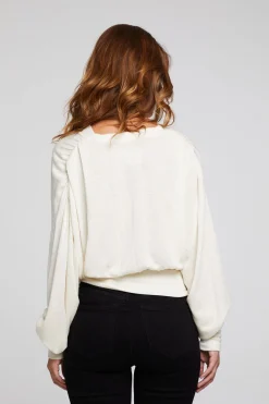 New Chaser Brand City Starry White Blouse