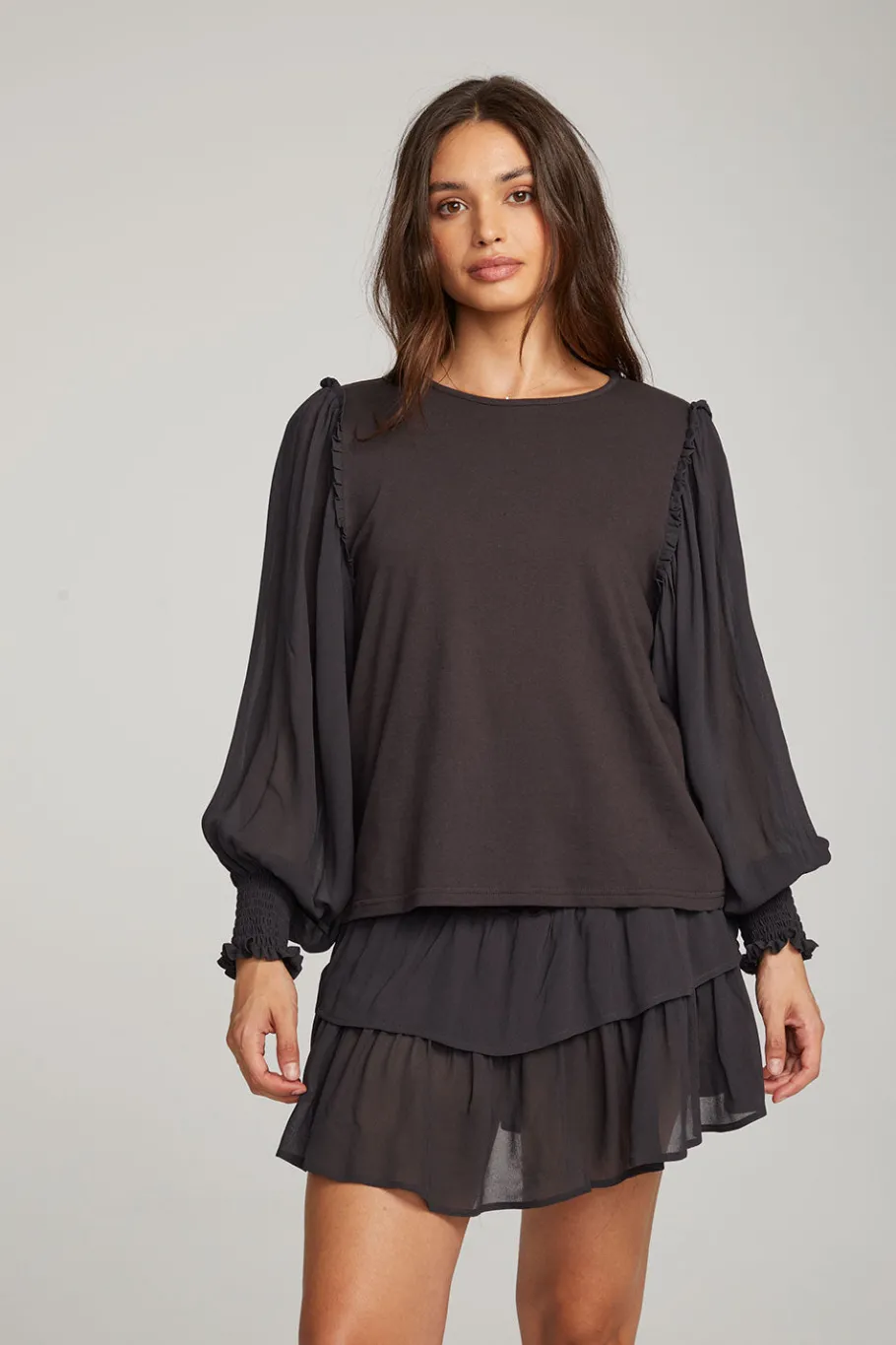 Cheap Chaser Brand Clyde Licorice Blouse