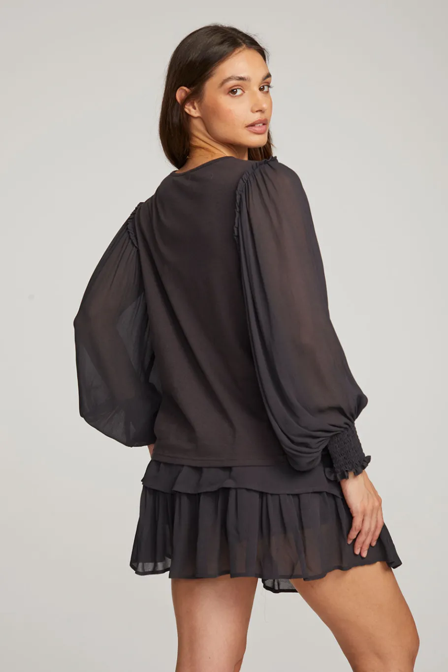 Cheap Chaser Brand Clyde Licorice Blouse