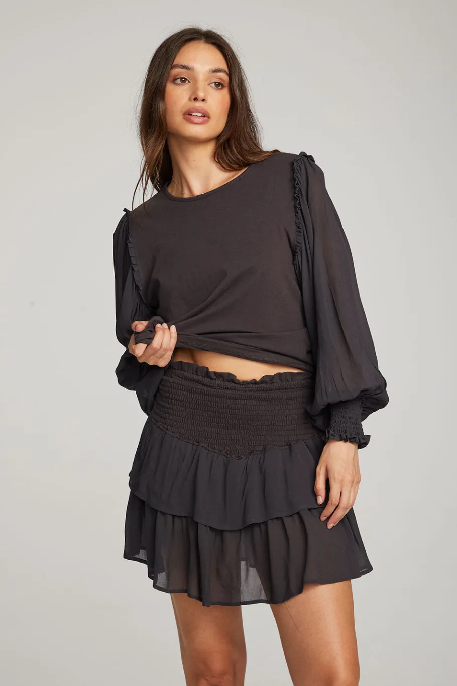 Cheap Chaser Brand Clyde Licorice Blouse