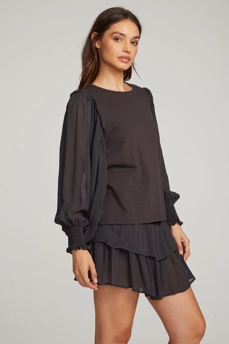 Cheap Chaser Brand Clyde Licorice Blouse