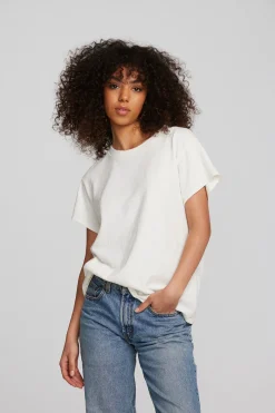 Cheap Chaser Brand Coast Cotton Jersey Crewneck Tee With Rib Neckband