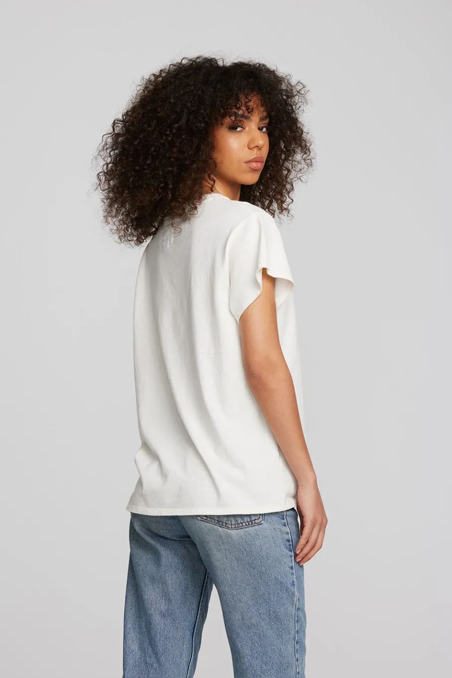 Cheap Chaser Brand Coast Cotton Jersey Crewneck Tee With Rib Neckband