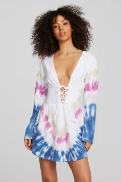Hot Chaser Brand Coast Cotton Jersey Long Sleeve Mini Dress