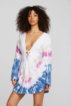 Hot Chaser Brand Coast Cotton Jersey Long Sleeve Mini Dress
