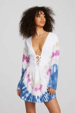 Hot Chaser Brand Coast Cotton Jersey Long Sleeve Mini Dress