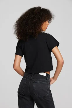 Cheap Chaser Brand Coast Cotton Jersey Mockneck Tee With Rib