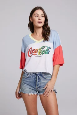 Discount Chaser Brand Coca-Cola Rainbow Logo Levi Tee