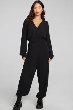 Cheap Chaser Brand Colette Shadow Black Jumpsuit