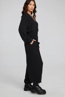 Cheap Chaser Brand Colette Shadow Black Jumpsuit