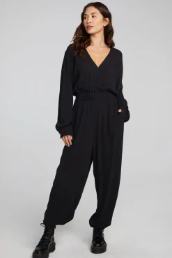 Cheap Chaser Brand Colette Shadow Black Jumpsuit