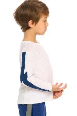 Best Sale Chaser Brand Color Blocked Crewneck Bolt Long Sleeve Tee