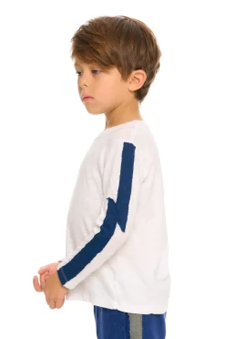 Best Sale Chaser Brand Color Blocked Crewneck Bolt Long Sleeve Tee