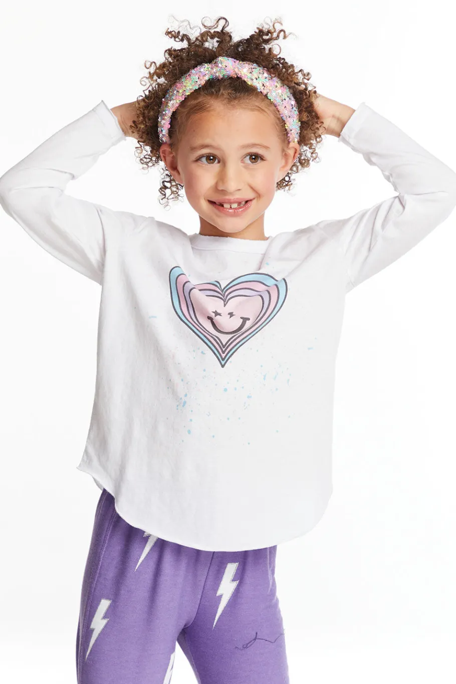 Store Chaser Brand Colorful Heart Girls Long Sleeve