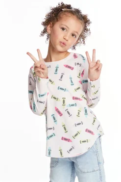Sale Chaser Brand Coloring Time Girls Long Sleeve