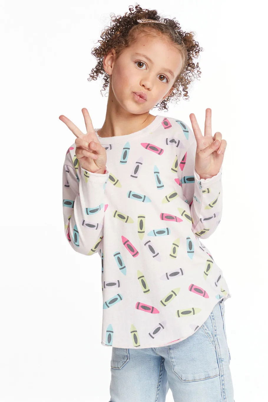 Sale Chaser Brand Coloring Time Girls Long Sleeve