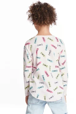 Sale Chaser Brand Coloring Time Girls Long Sleeve