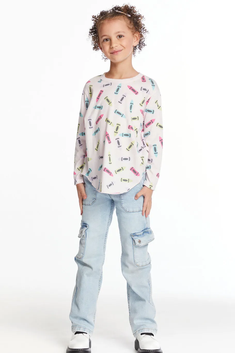 Sale Chaser Brand Coloring Time Girls Long Sleeve