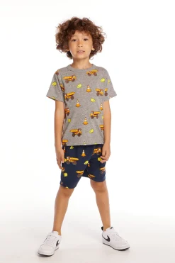 Store Chaser Brand Construction Zone Boys Crew Neck Tee
