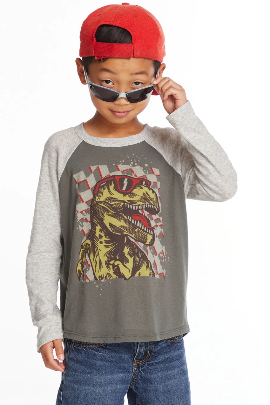 Sale Chaser Brand Cool Dino Boys Long Sleeve Tee