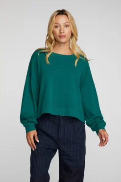 Fashion Chaser Brand Cotton Fleece Crewneck Pullover With Rib