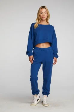 Store Chaser Brand Cotton Fleece Crewneck Pullover With Rib