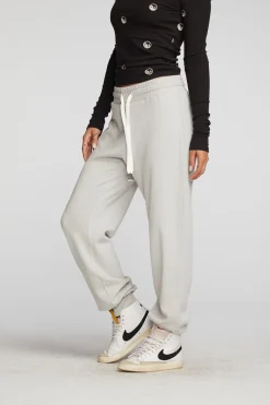 Outlet Chaser Brand Cotton Fleece Joggers With Rib And Shoestring Tie