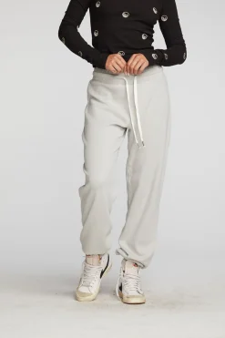 Outlet Chaser Brand Cotton Fleece Joggers With Rib And Shoestring Tie