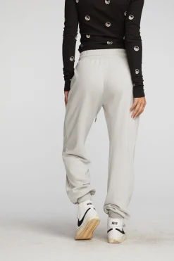 Outlet Chaser Brand Cotton Fleece Joggers With Rib And Shoestring Tie