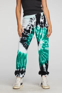 Sale Chaser Brand Cotton Fleece Joggers With Rib And Shoestring Tie