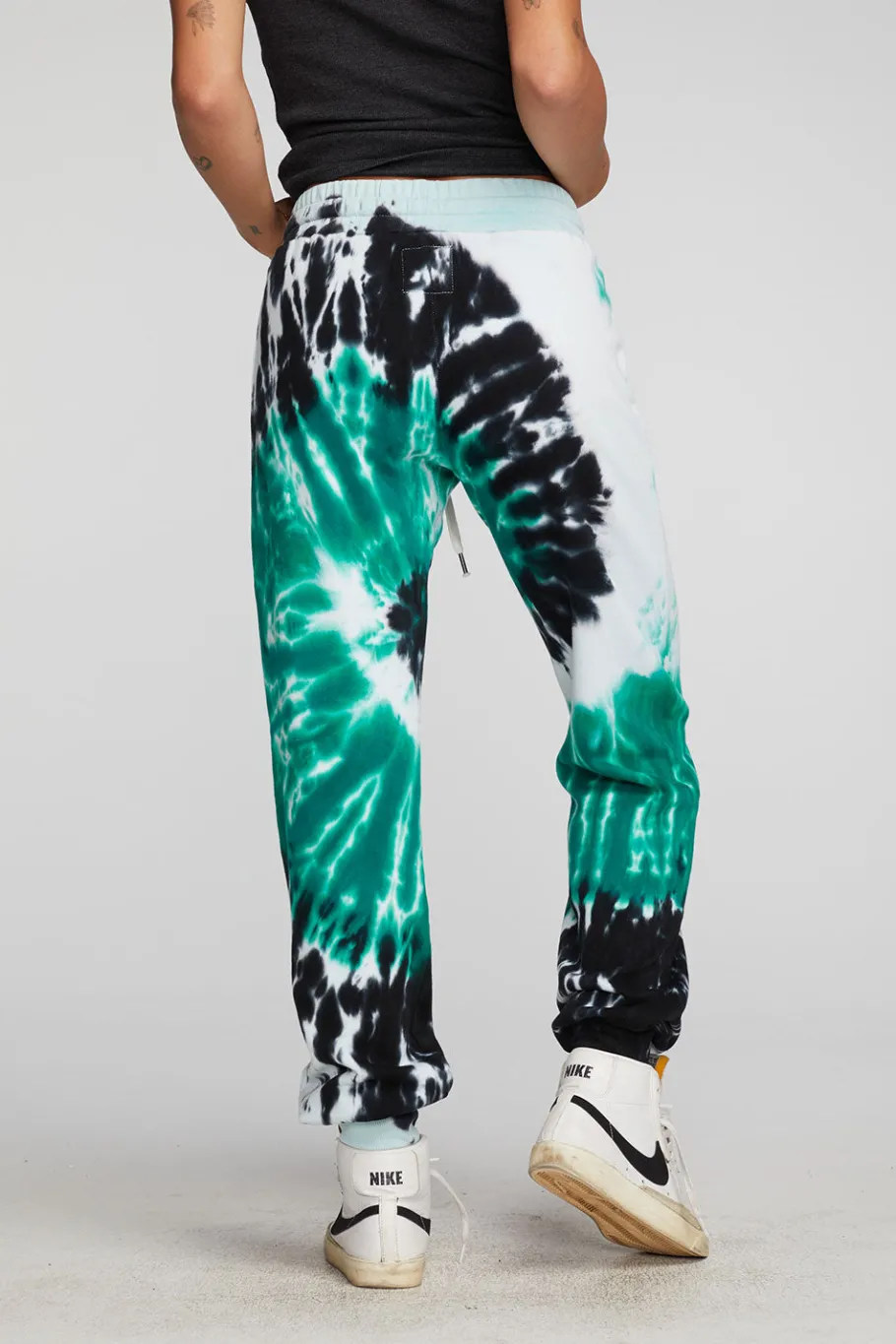Sale Chaser Brand Cotton Fleece Joggers With Rib And Shoestring Tie