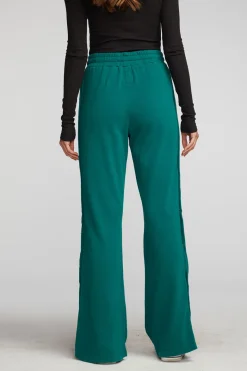 Best Sale Chaser Brand Cotton Fleece Wide Leg Joggers With Button Sideseam