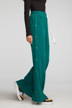 Best Sale Chaser Brand Cotton Fleece Wide Leg Joggers With Button Sideseam
