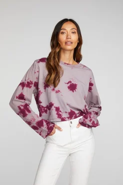 Best Sale Chaser Brand Cotton Jersey Cropped Long Sleeve Tee