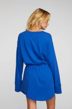 Clearance Chaser Brand Cotton Jersey Mini Dress With Wide Sleeves
