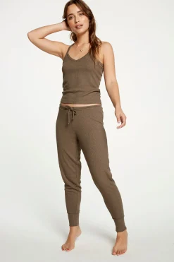 Best Chaser Brand Cozy Rib Cropped Double V Cami