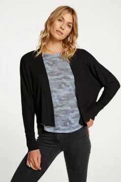 Outlet Chaser Brand Cozy Rib Drop Shoulder Open Cardigan