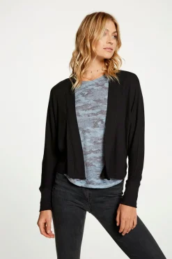 Outlet Chaser Brand Cozy Rib Drop Shoulder Open Cardigan