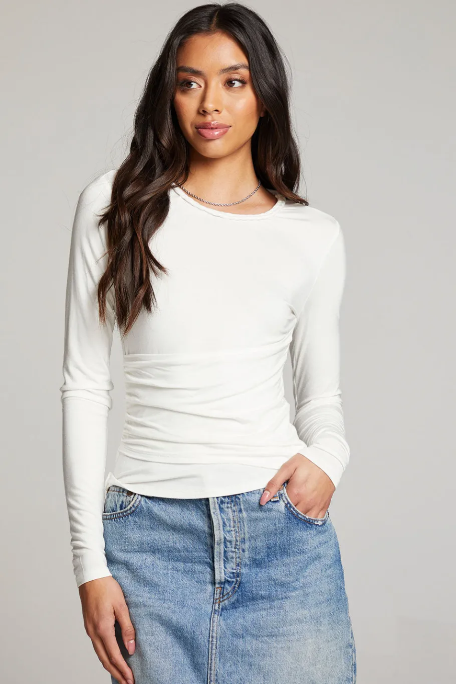 Cheap Chaser Brand Crime White Long Sleeve