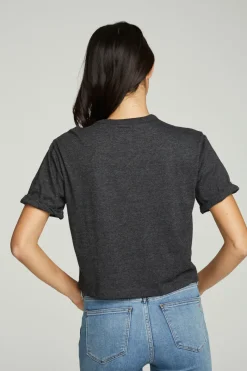 Best Sale Chaser Brand Cropped Crew Neck Short Sleeve Tee