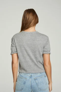 Clearance Chaser Brand Cropped Crew Neck Short Sleeve Tee