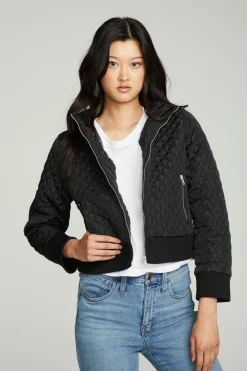 Sale Chaser Brand Cropped Hooded Jacket With Rib