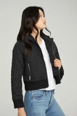 Sale Chaser Brand Cropped Hooded Jacket With Rib