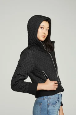 Sale Chaser Brand Cropped Hooded Jacket With Rib