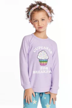 Discount Chaser Brand Cupcakes For Breakfast Girls Pullover