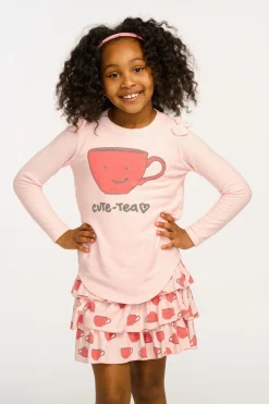 Clearance Chaser Brand Cute Tea Long Sleeve Tee